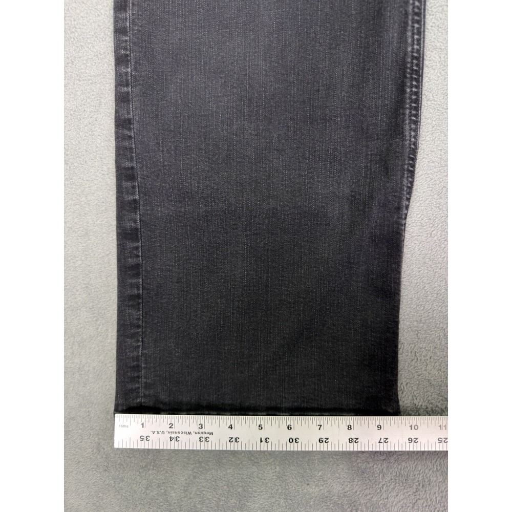 Paige Jeans Womens 27 Black Willow Denim Anessa Wide Leg High Rise Stretch - Picture 6 of 10